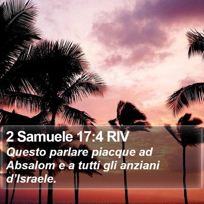 2 Samuele 17:4 RIV Bible Verse Image
