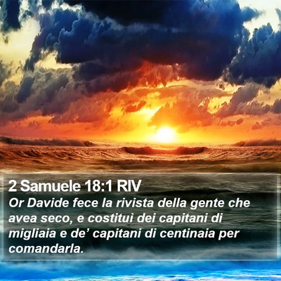 2 Samuele 18:1 RIV Bible Verse Image