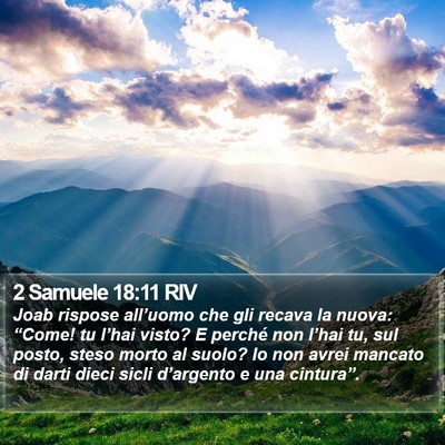 2 Samuele 18:11 RIV Bible Verse Image