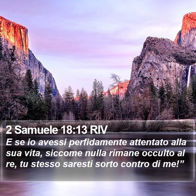 2 Samuele 18:13 RIV Bible Verse Image