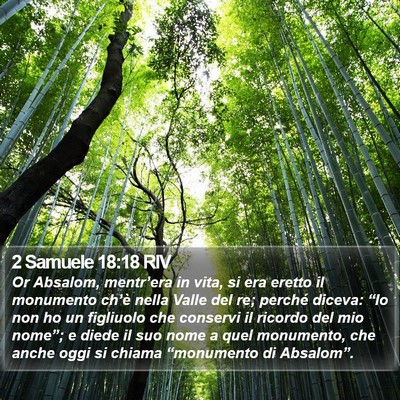 2 Samuele 18:18 RIV Bible Verse Image