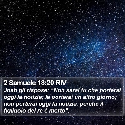 2 Samuele 18:20 RIV Bible Verse Image