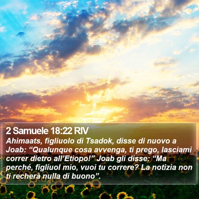 2 Samuele 18:22 RIV Bible Verse Image