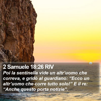2 Samuele 18:26 RIV Bible Verse Image