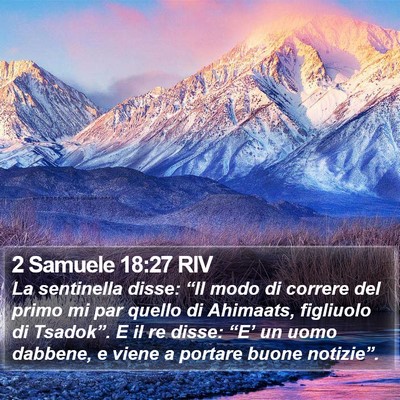 2 Samuele 18:27 RIV Bible Verse Image