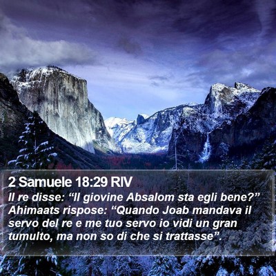 2 Samuele 18:29 RIV Bible Verse Image