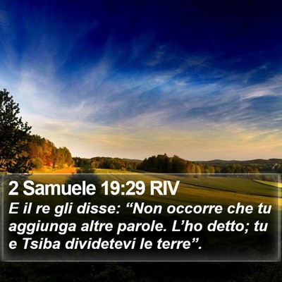 2 Samuele 19:29 RIV Bible Verse Image