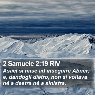2 Samuele 2:19 RIV Bible Verse Image