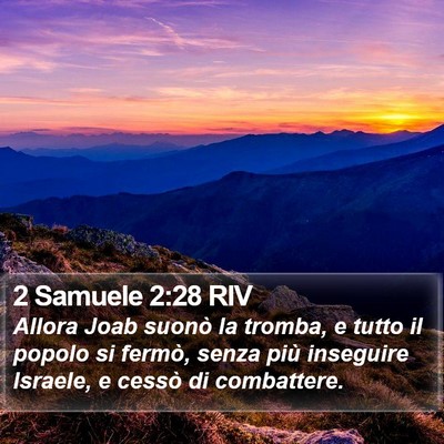2 Samuele 2:28 RIV Bible Verse Image