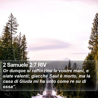 2 Samuele 2:7 RIV Bible Verse Image