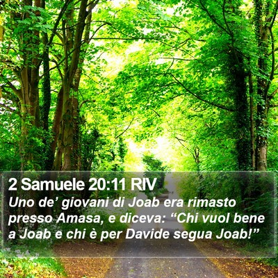2 Samuele 20:11 RIV Bible Verse Image