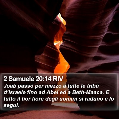 2 Samuele 20:14 RIV Bible Verse Image