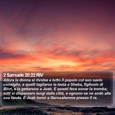 2 Samuele 20:22 RIV Bible Verse Image