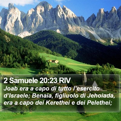 2 Samuele 20:23 RIV Bible Verse Image