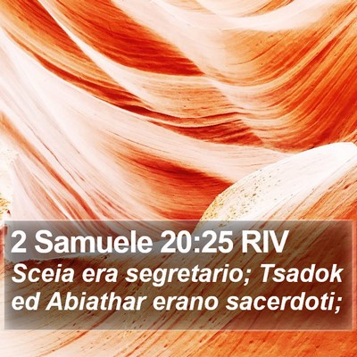 2 Samuele 20:25 RIV Bible Verse Image