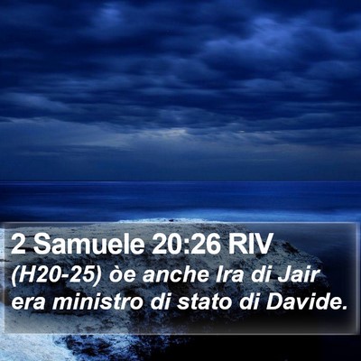 2 Samuele 20:26 RIV Bible Verse Image