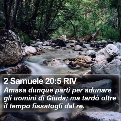 2 Samuele 20:5 RIV Bible Verse Image