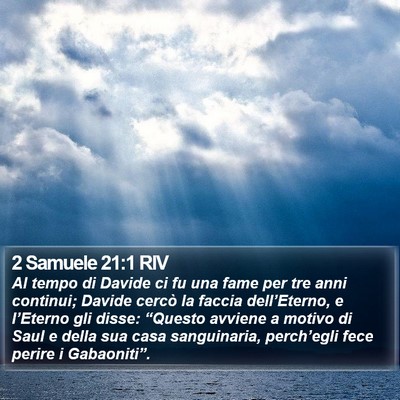 2 Samuele 21:1 RIV Bible Verse Image
