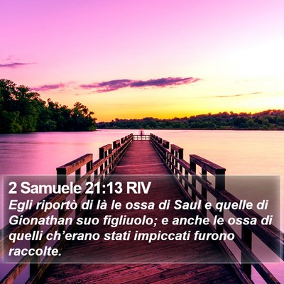2 Samuele 21:13 RIV Bible Verse Image