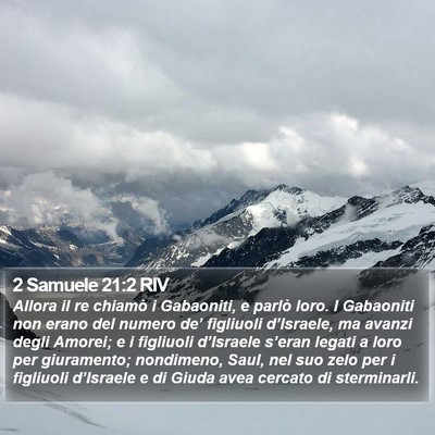 2 Samuele 21:2 RIV Bible Verse Image