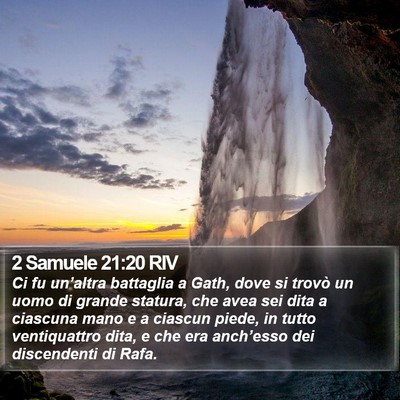 2 Samuele 21:20 RIV Bible Verse Image