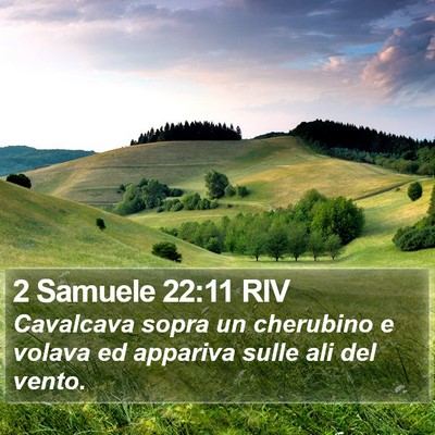 2 Samuele 22:11 RIV Bible Verse Image