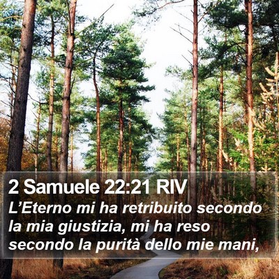 2 Samuele 22:21 RIV Bible Verse Image