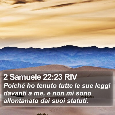 2 Samuele 22:23 RIV Bible Verse Image