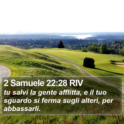 2 Samuele 22:28 RIV Bible Verse Image