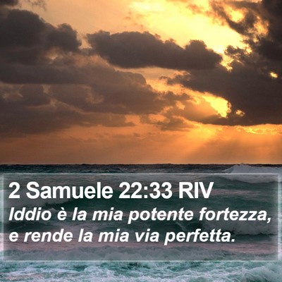 2 Samuele 22:33 RIV Bible Verse Image