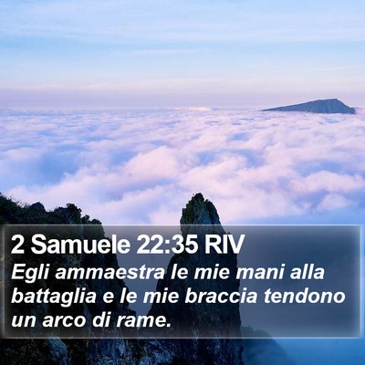 2 Samuele 22:35 RIV Bible Verse Image