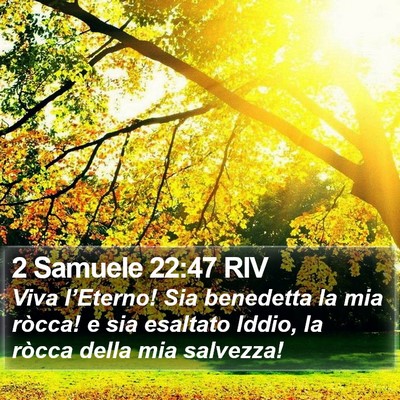 2 Samuele 22:47 RIV Bible Verse Image