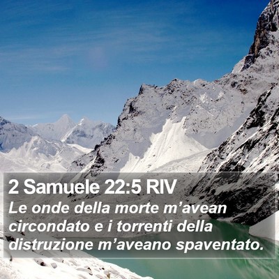 2 Samuele 22:5 RIV Bible Verse Image