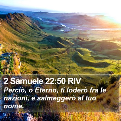 2 Samuele 22:50 RIV Bible Verse Image