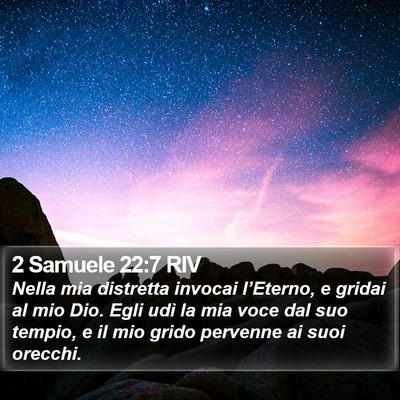 2 Samuele 22:7 RIV Bible Verse Image