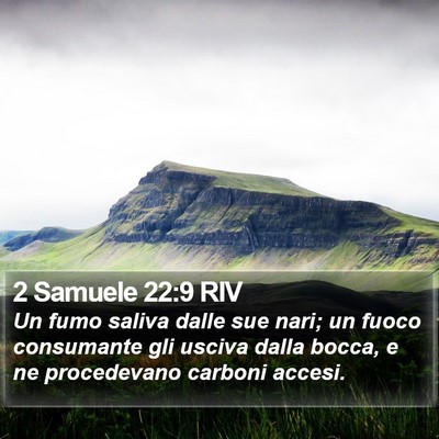 2 Samuele 22:9 RIV Bible Verse Image