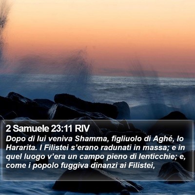 2 Samuele 23:11 RIV Bible Verse Image