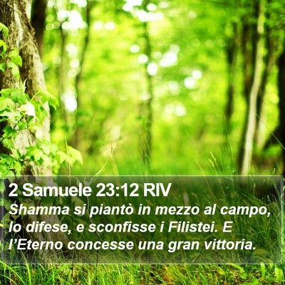 2 Samuele 23:12 RIV Bible Verse Image