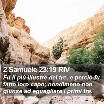 2 Samuele 23:19 RIV Bible Verse Image