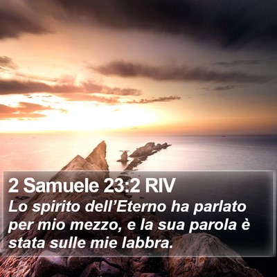2 Samuele 23:2 RIV Bible Verse Image