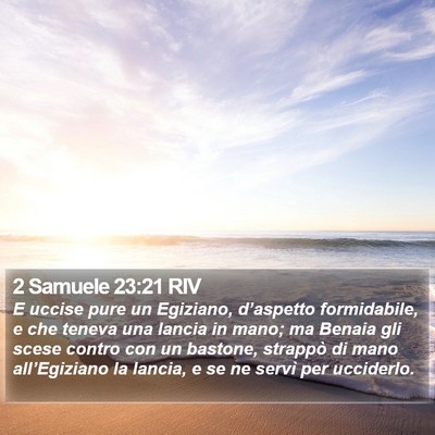 2 Samuele 23:21 RIV Bible Verse Image