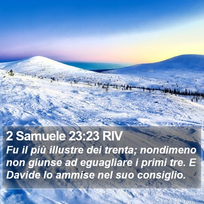 2 Samuele 23:23 RIV Bible Verse Image