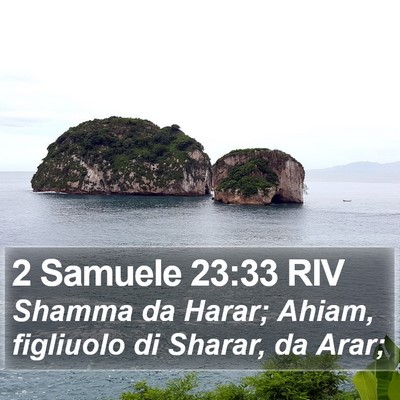 2 Samuele 23:33 RIV Bible Verse Image