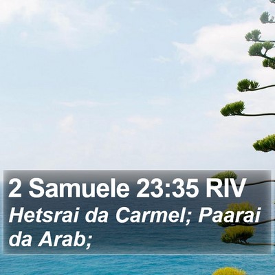 2 Samuele 23:35 RIV Bible Verse Image