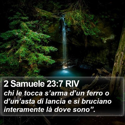 2 Samuele 23:7 RIV Bible Verse Image