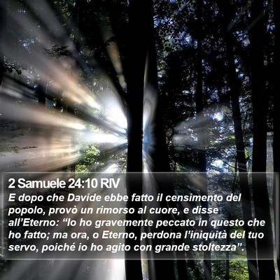 2 Samuele 24:10 RIV Bible Verse Image