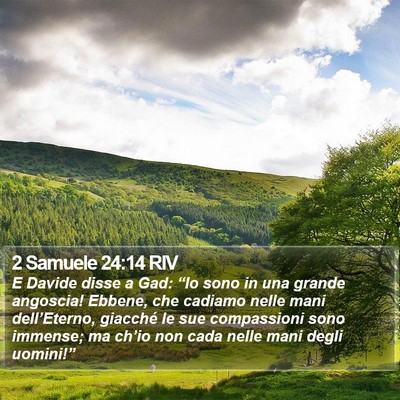 2 Samuele 24:14 RIV Bible Verse Image
