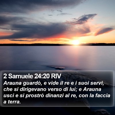 2 Samuele 24:20 RIV Bible Verse Image
