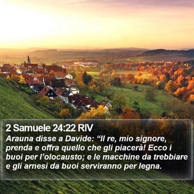 2 Samuele 24:22 RIV Bible Verse Image