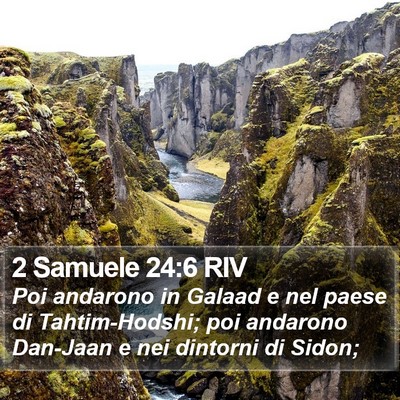 2 Samuele 24:6 RIV Bible Verse Image